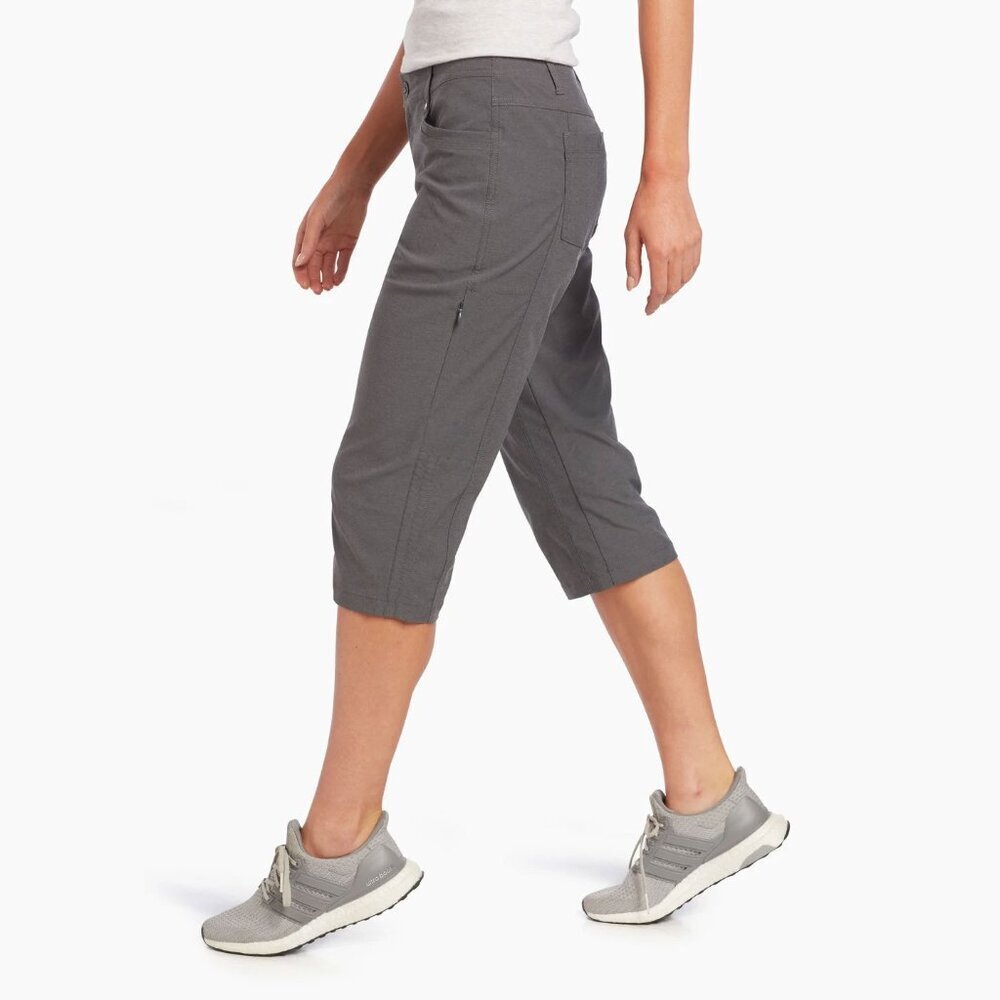 Kuhl NEW Womens Gray Grey Trekr Kapri Cropped Capri Pants 14 - Picture 4 of 16